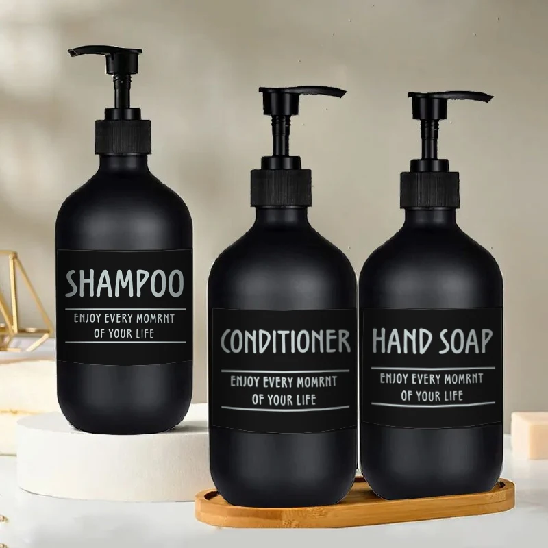 500ml Soap Dispenser 6/12 Labels Stickers Lotion Shampoo Shower Gel Bottle Press Type Refillable Container Bathroom 2/3PCS soap dispenser refillable bottle shampoo dispenser soap dispenser bottle foaming soap dispenser refillable plastic bottles foam pump bottle plastic lotion bottle bathroom labels sticker set