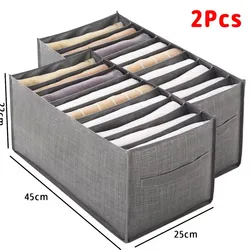 Wardrobe & Closet Storage Organizer with Compartments (9Grids - 2pcs)