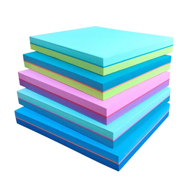 40*33*6cm Contrast Color Yoga Balance Pad Soft TPE Non-slip Exercise Pad Pilates Plank Fitness Training Mat 2