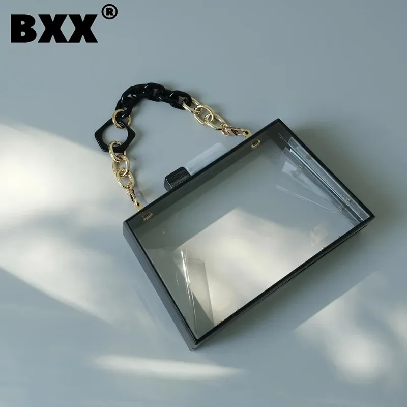 

[BXX] Transparent Acrylic Handbag For Women 2023 New Trend Versatile Portable Bag Female Chic One Shoulder Crossbody Bags CY1189