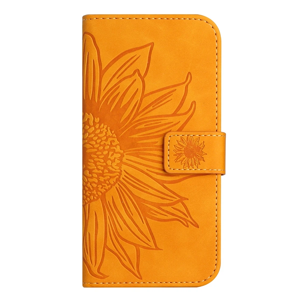 Sunflower Leather Wallet Phone Case - Flip Cover