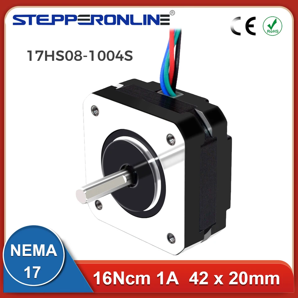 Nema 17 Stepper Motor 1A 16Ncm - 42x42x20mm 4-Lead Motor For 3D Printer Extruder - View #4