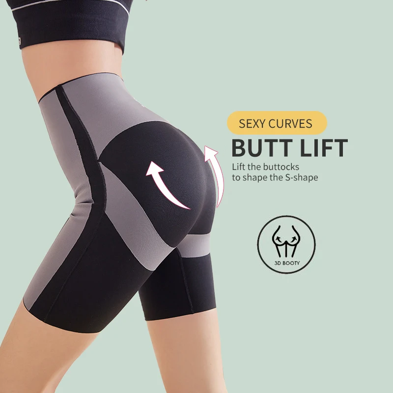Yoga Pants Five-point Suspension Pants Corset Seamless Yoga High Waist Hip-lifting Pants Female Shark Leggings Shape Pants