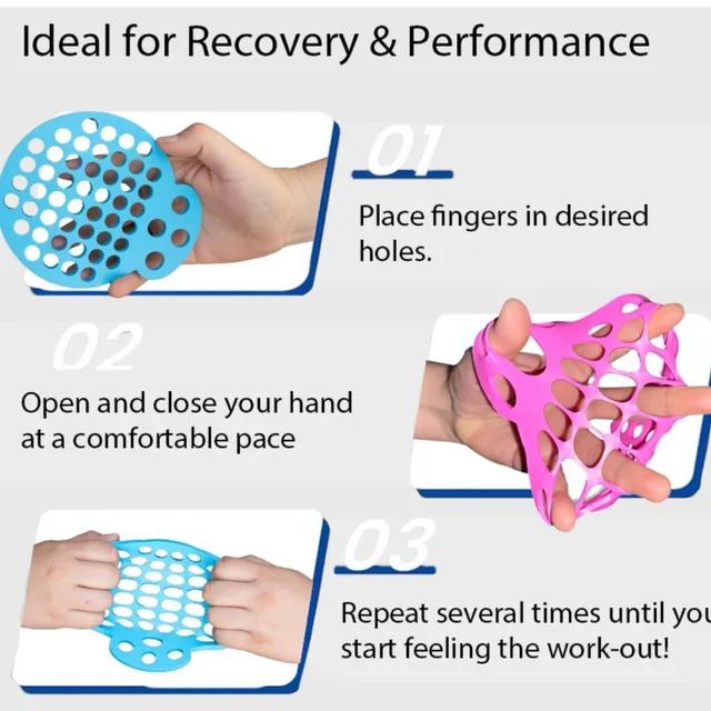 5-1PCS Silicone Finger Gripper Strengthener Trainer Elastic Hand Grip Strengthener Guitar Finger Exerciser Patient Hand Trainer 4