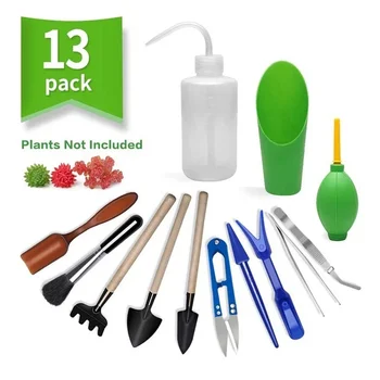 13 pezzi kit fioriera da giardino fai da te semina pala cucchiaio secchio cucchiaio piante grasse piantine strumento bonsai fertilizzante dispositivo di perforazione