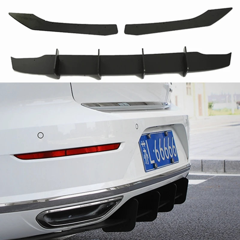 

Black ABS Car Rear Bumper Diffuser Lip For Volkswagen VW CC Arteon 2019 2020 Car Rear Diffuser Spoiler