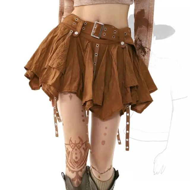 2024 Summer Y2K Sexy Women Pleated Skirts Harajuku Style A
