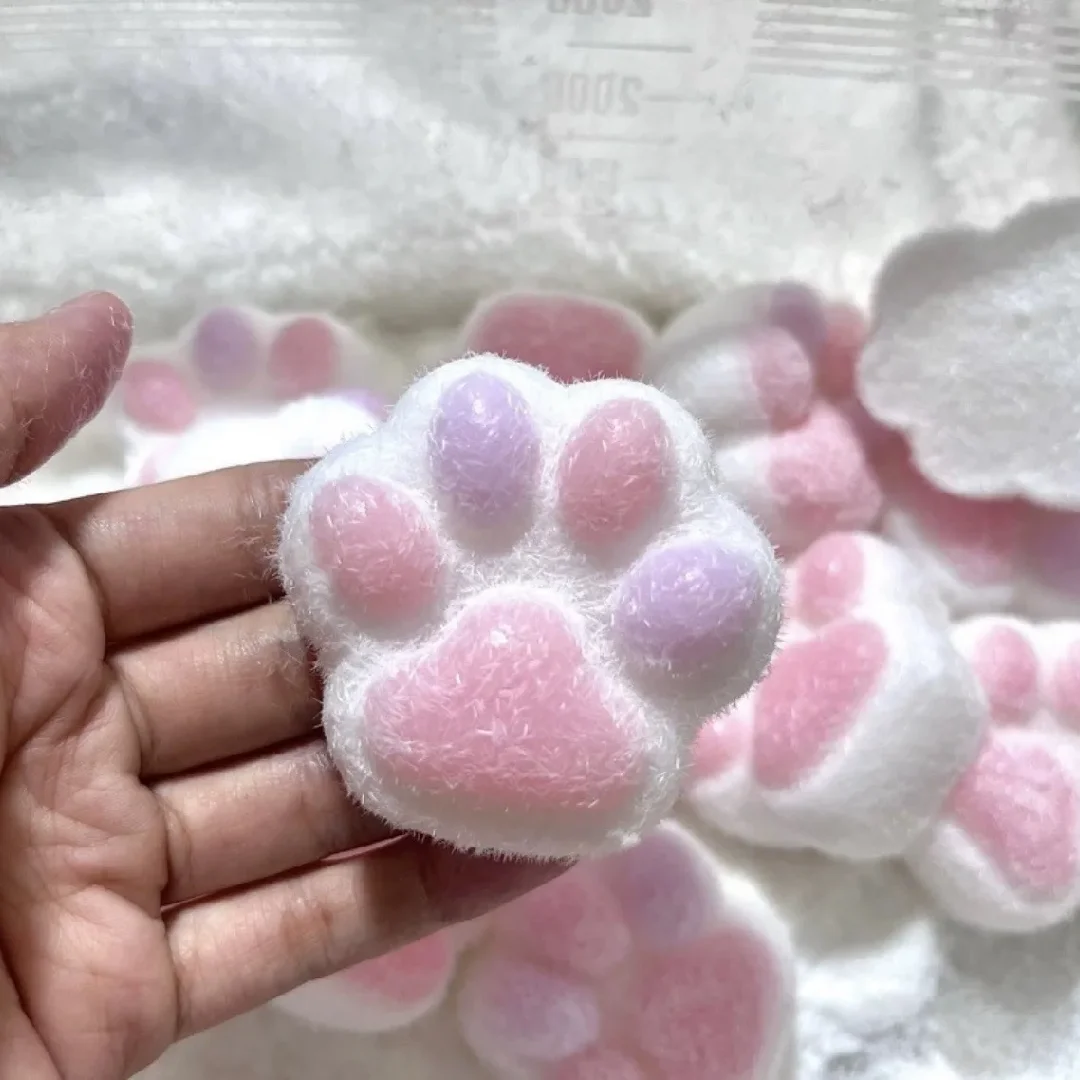 Mochi Taba Squishy NEW Fidget Toy Mini Kawaii Plush Cat Paw Silicone Small Cat Paw Cute Pink Cat Foot 2