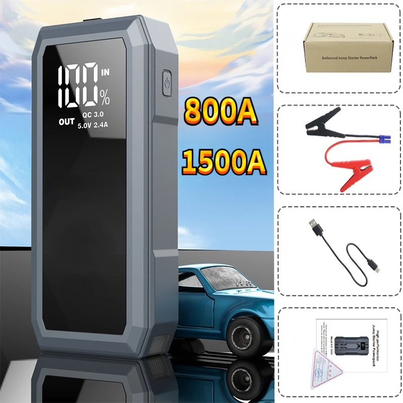

20000mAh 12V Car Start Jump Portable Power Bank for Phone Auto Battery Charger Winter Summer Automobiles Electronics Tools