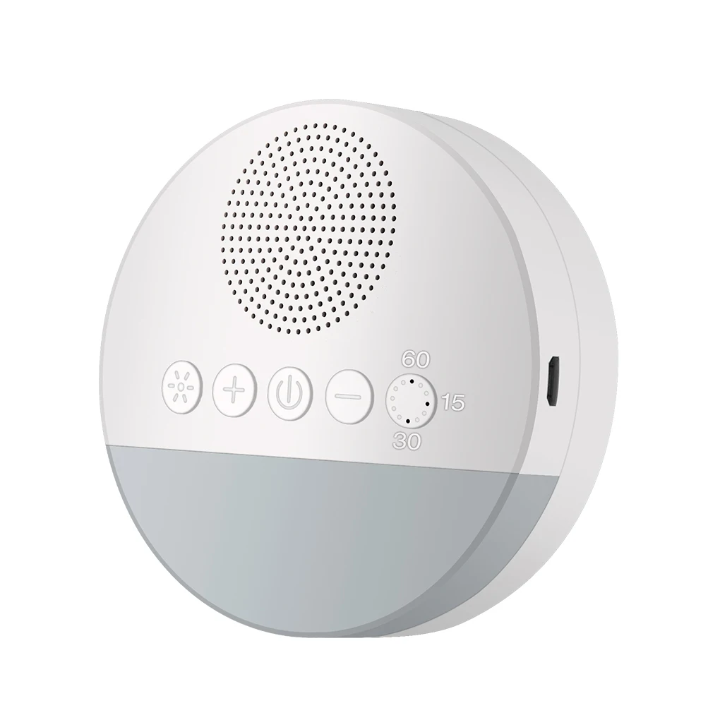 White Noise Machine Sleep Aid Device Portable Reusable Rechargeable Memory Function DC 5V Baby Adult Travelling Sleeping Player