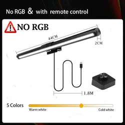 LED Monitor Light Bar - Stepless Dimmable Desk Lamp for Office and Indoor Use (With Remote Control)