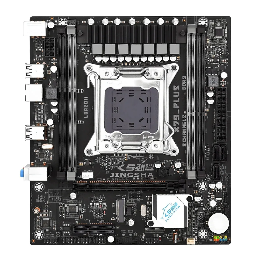 X79 Plus Motherboard Set With LGA 2011 Processor Xeon E5 2650 V2 CPU 2*8GB=16GB DDR3 RAM Support USB2.0 SATA2 PCI-E NVME M.2 SSD