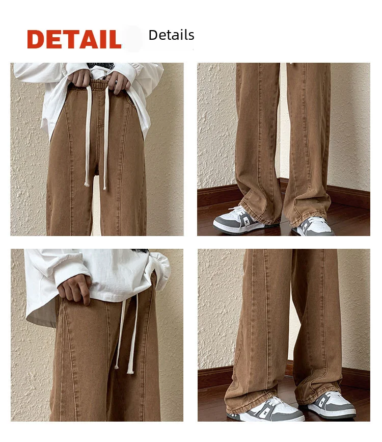 Description Picture 4 of itemAutumn Men's Loose-fit Trendy Streetwear Jeans Straight-leg Long Pants Casual Wear