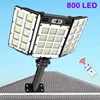 Super Bright Outdoor Solar Lights Motion Sensor Waterproof Street Lamp 800 LED for Lighting Decor Yard with Garden Wall Light 1