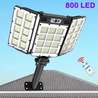 Super Bright Outdoor Solar Lights Motion Sensor Waterproof Street Lamp 800 LED for Lighting Decor Yard with Garden Wall Light 1