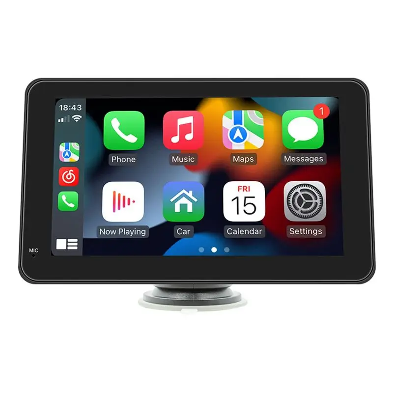 7인치 자동차 터치 2.5D 스크린 무선 Carplay 안드로이드 자동차 휴대용 라디오 블루투스 MP5 FM 수신기 오디오 호스트-AS55