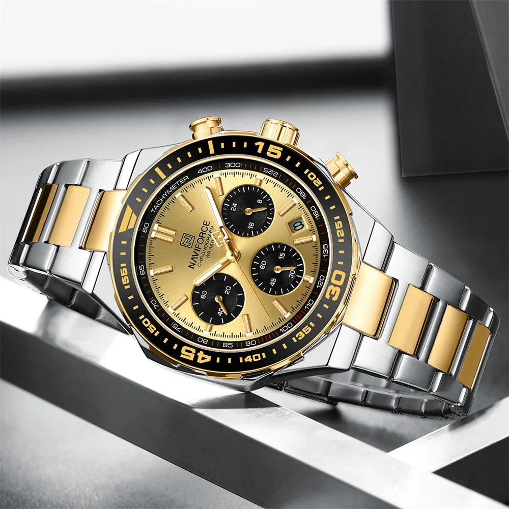 NAVIFORCE Men Watch Sport Top Brand Luxury Military Chronograph