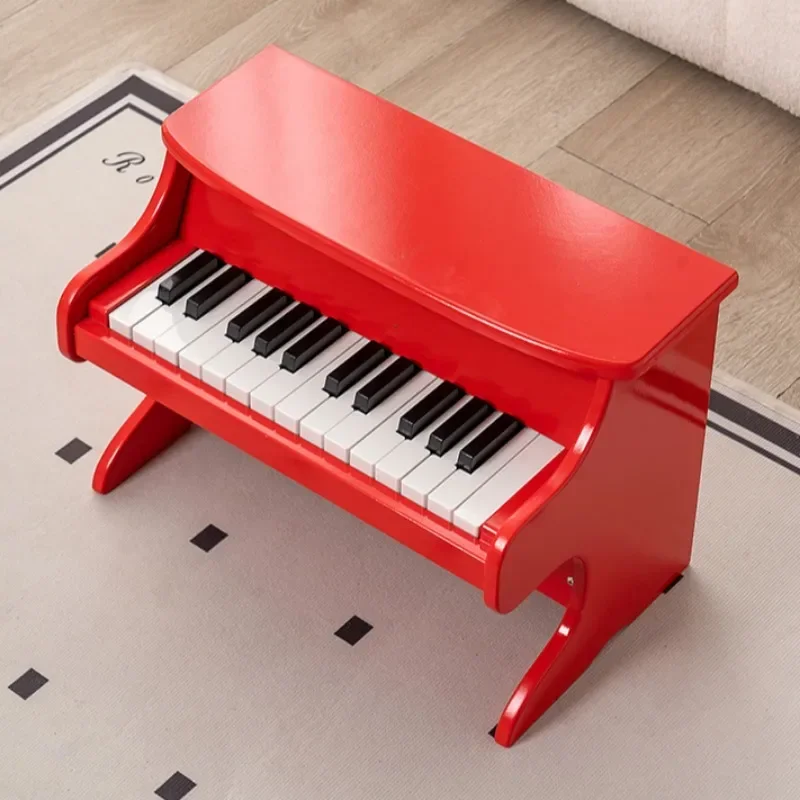 Wooden Children's Electronic Organ Piano Unique Design Beginners 25-key Upright Piano Learning Education Comfortable Toy