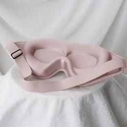 Deluxe Padded 3D Sleep Mask - Ultimate Light Blocking Eye Shade & Blindfold (Pink)
