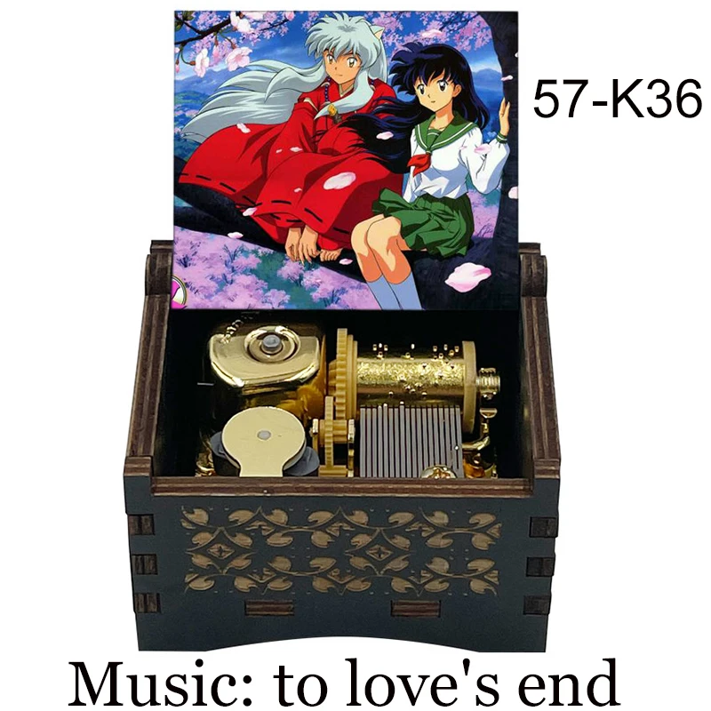 color print to love's end Affections Touching Across Time InuYasha Music Box Wind Up husband wife girlfriend birthday love Gift