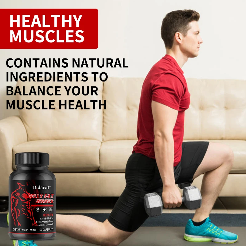 Belly Fat Burner for Men - Burn Belly Fat, Tighten Abs, Boost Muscle Growth, Caffeine Free