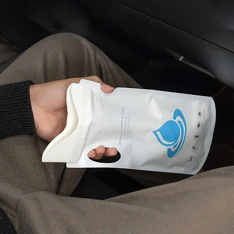 대형 깔때기가 있는 방수 용기 700ml 차량용 화장실 소변 주머니, 캠핑, 여성, 남성, 어린이, 환자, 차량 캠핑용