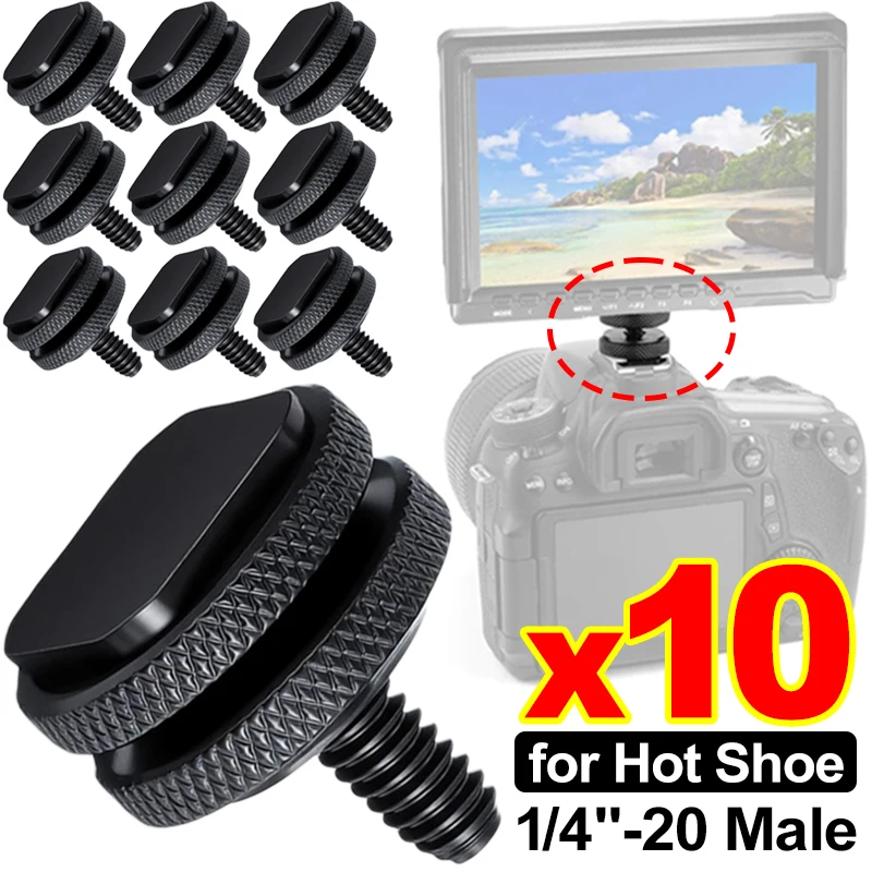 1/4-20 카메라 핫슈 마운트 어댑터 1/4인치 20 삼각대 나사 플래시 슈 마운트..