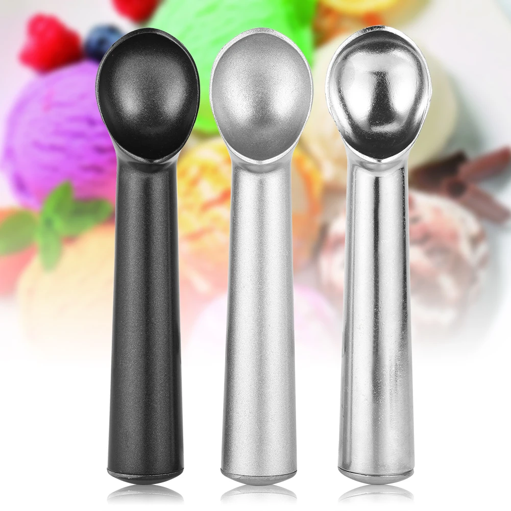 Ice Cream Scoop Antifreeze Ice Cream Spoon 3 Types Portable Metal NOn stick Anti feeze Ice Cream Scoop Spoon Kitchen Tool New
