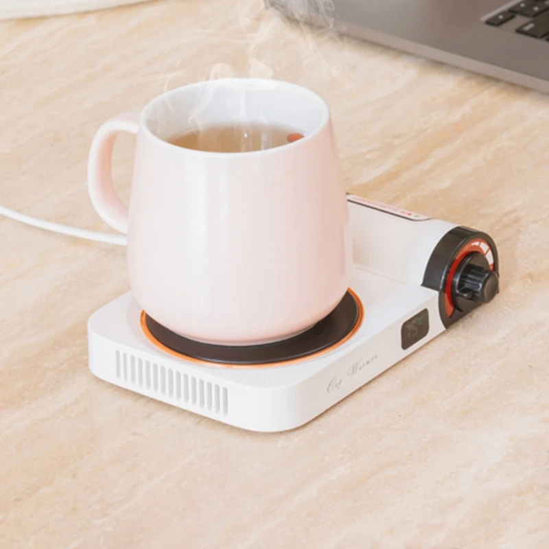 USB Tea Coffee Cup Mug Warmer for Home Office 3 Gear Temperatures Adjustable