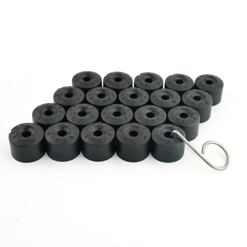 Wheel Nut Caps 20PCS Car Tire Bolt Nut Cap Plastic Hub Cap For VW Jetta Golf MK5 Passat B6