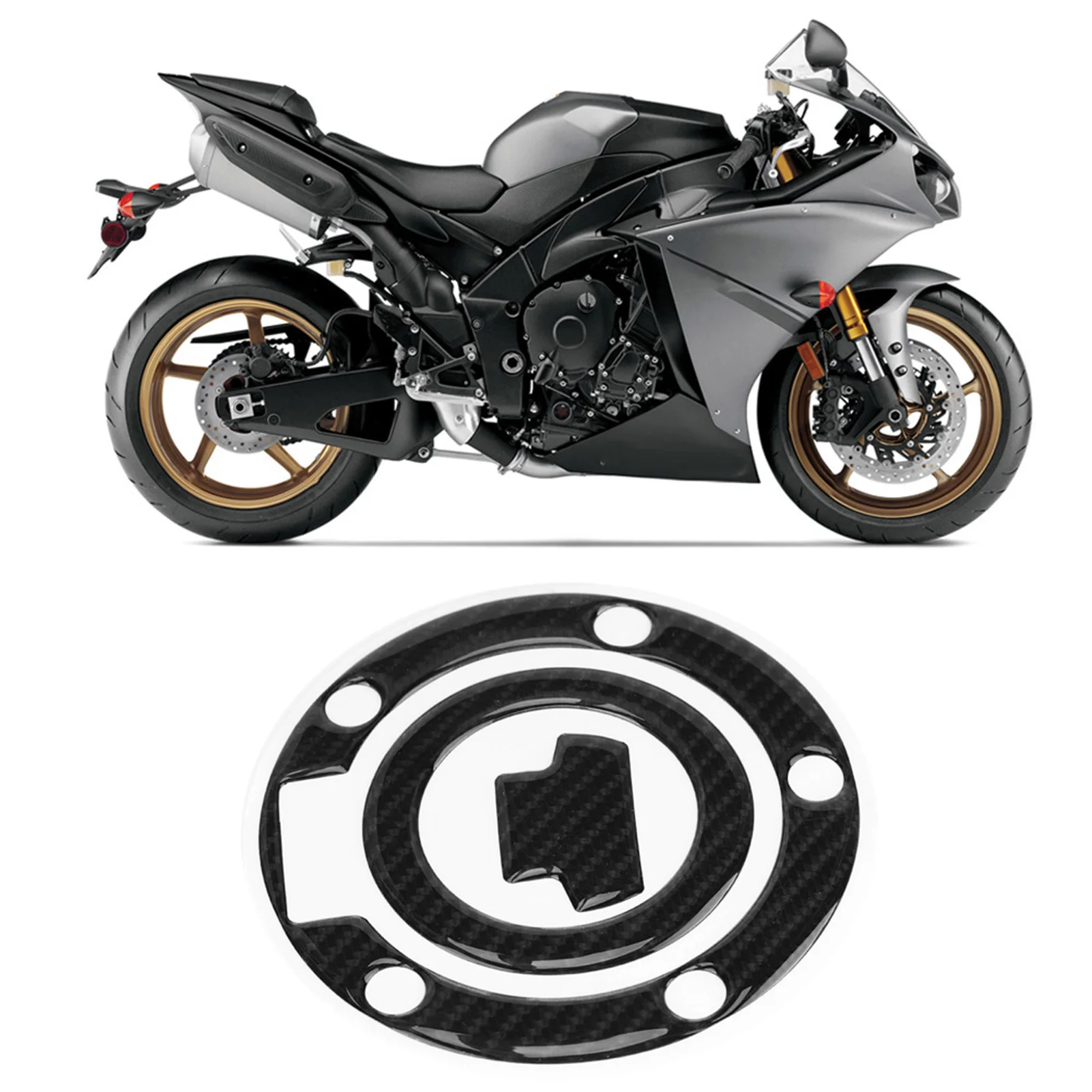Gas Tank Protector Sticker Carbon Fiber Fuel Gas Oil Cap Tank Pad Tankpad Protector Sticker Ultra-sticky For Yamaha YZF-R1 R6 FZ1 FZ6 FZ1000 FJR1300