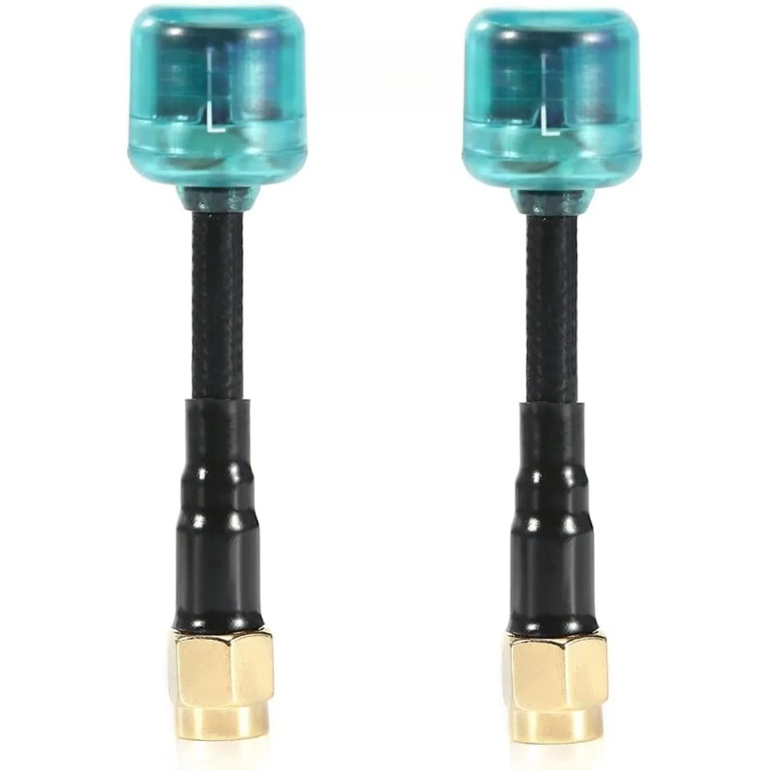 2개 60mm 5.8GHz LHCP RP SMA 안테나 세트 2.82dBi FPV HD..