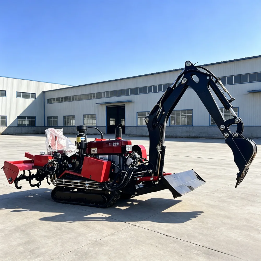 Anpassbarer Leistungsstarker Kompakt-Mini-Traktor mit Dieselantrieb und 4x4-Rädern für Obstgärten, Weinberge und Feldarbeiten