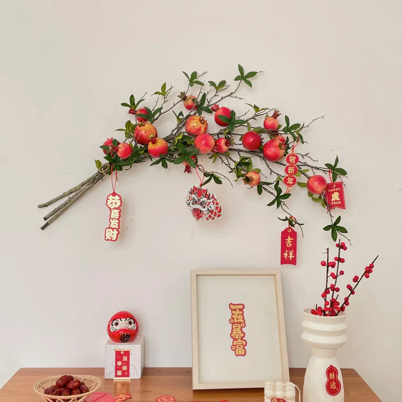 

Wall decoration, New Year's Eve, Spring Festival, and festive decorations, living room scene layout