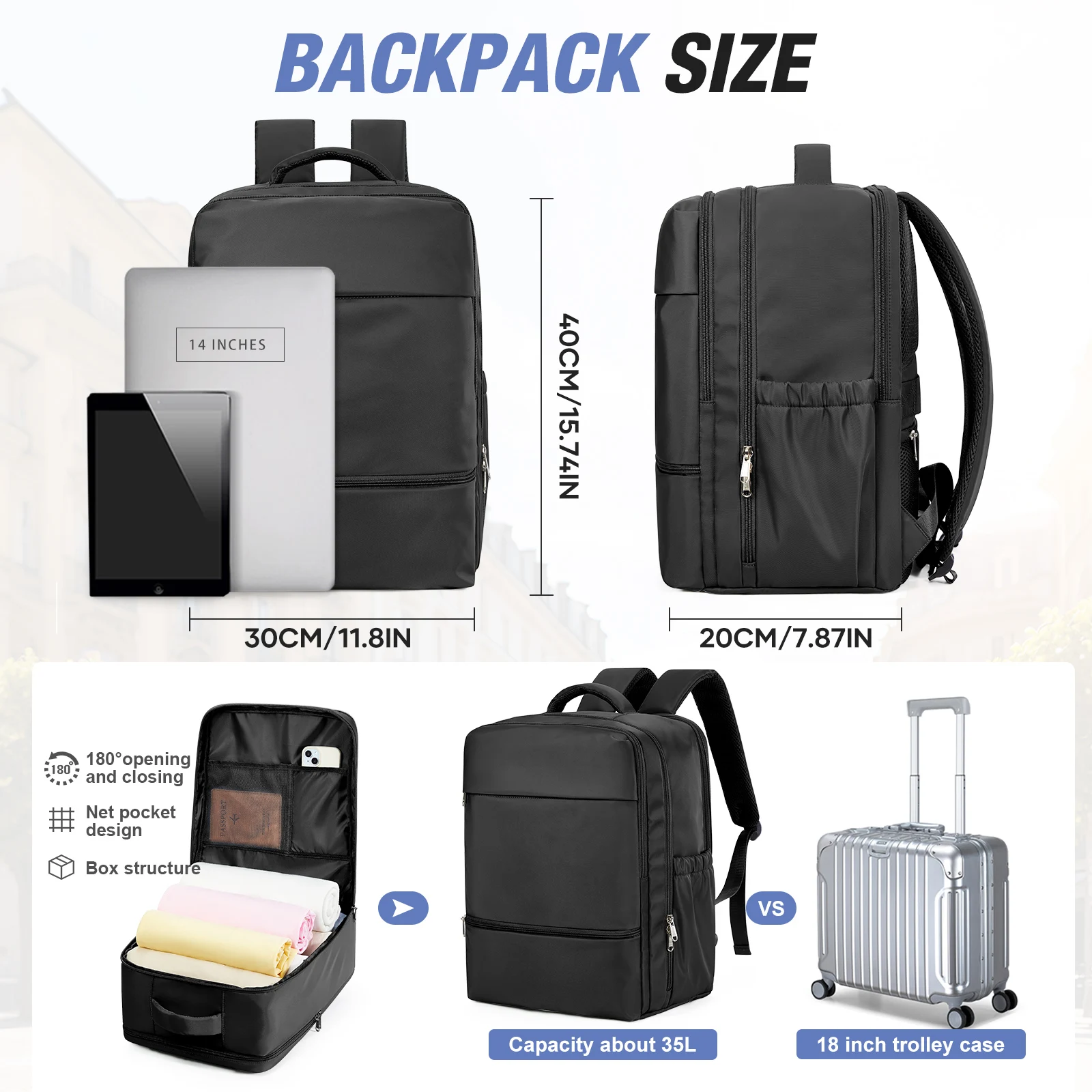 Travel Backpack Ryanair Size Image 6