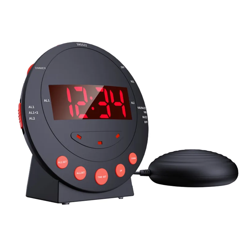 LEDDigitalVibratingClockSinglesidedPlasticPowerfulVibration
