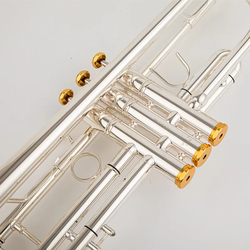 8335 Bb Trumpet B Flat Brass Silver Plated Professional Trumpet Musical Instruments Leather Case Made in Japan