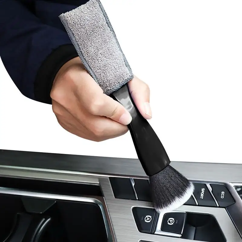 

Car Cleaning Brush Multifunctional Auto Detail Brushes Washable Two-Headed Detailing Brushes For Cleaning Car Air-conditioned