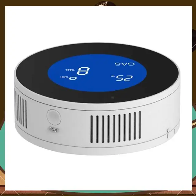 Combustible Gas Detector Combustible Gas Leak Detector With Temperature Function With LCD Display With Tuya App EU Plug-AB01 1