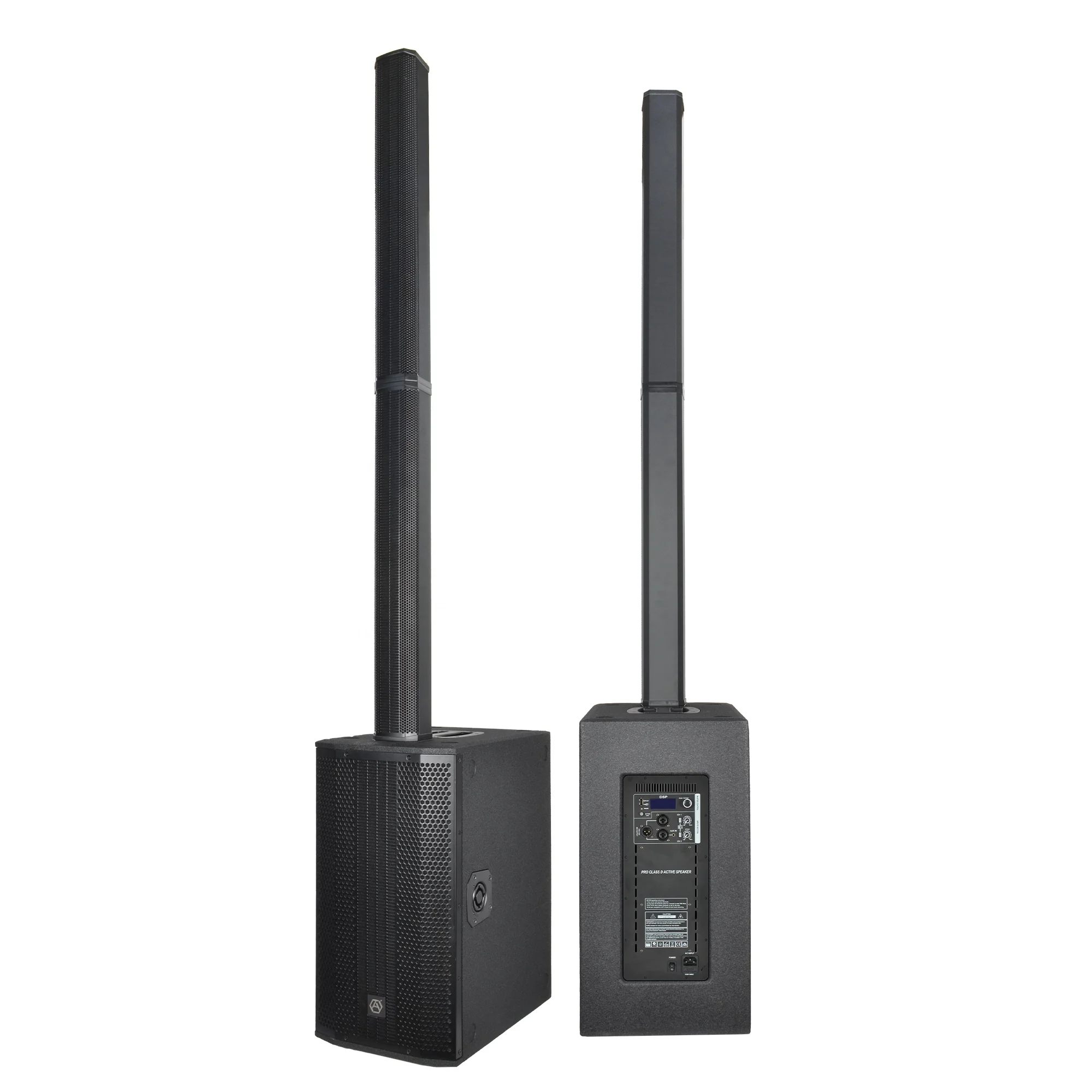 RQSONIC AC22D3 슬림 휴대용 PA 액티브 컬럼 스피커 전문가용 컬럼..
