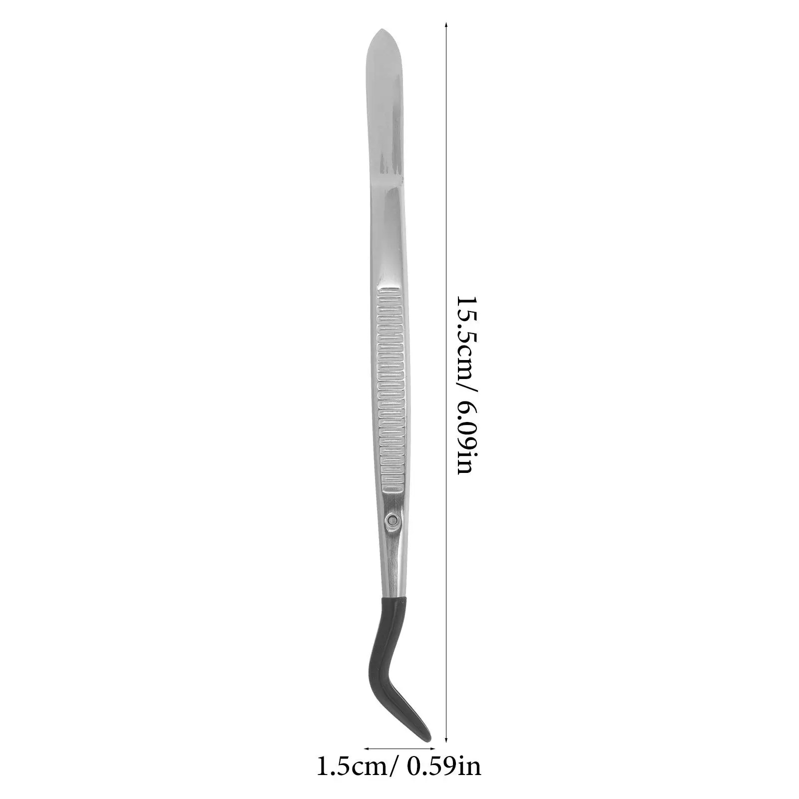 2Pcs 스탬프 핀셋 스테인레스 스틸 경량 비자성 정밀 공예 속눈썹 어플리케이터 취미용 보석 제작용
