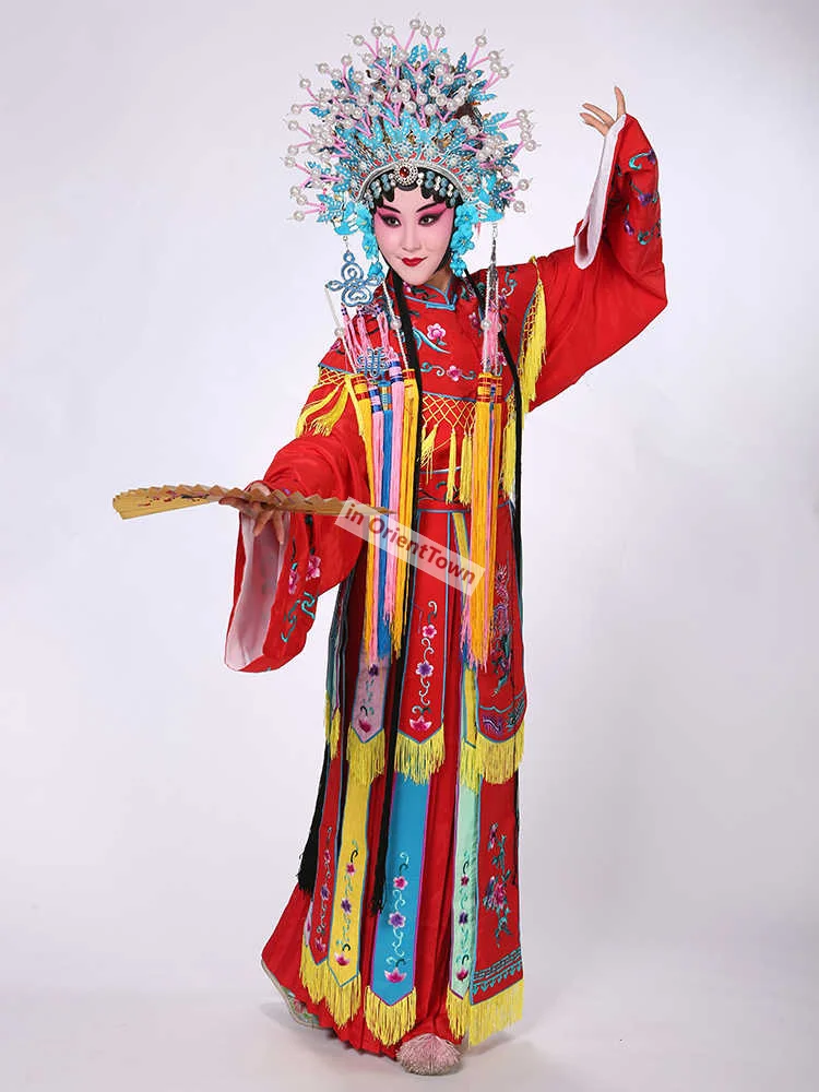Queen Princess Golden Leaf Clothing Drama Imperial Concubine Beijing Opera Stage Costume Drunk Lady Role Colorful Palace Outfit