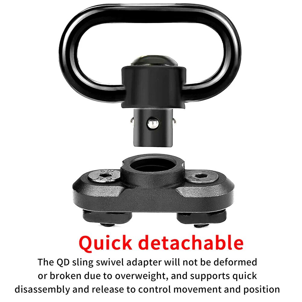 QD Sling Swivel Mount 1.25&rdquo; QD Sling Swivel Mount Heavy Duty Quick Detach Push Button Swivels for Two Point Sling 360&deg;Rotatable Easy to Mount QD