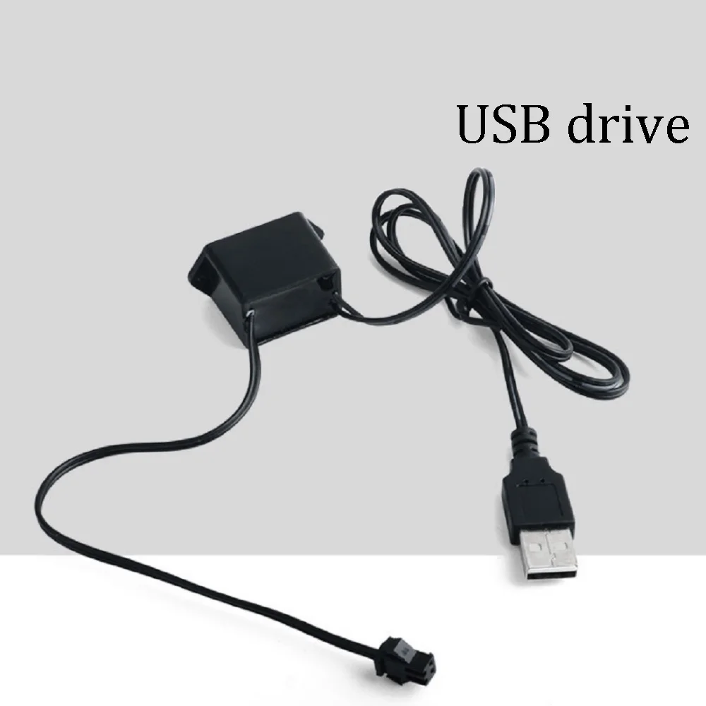 12V/5V Neon EL Wire Power Driver Controller Glow Cable Strip Light Inverter Adapter Led wire cable