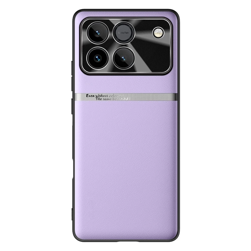 Luxury Liquid Leather PU Frame Shockproof Phone Cover with Metal Lens Protection