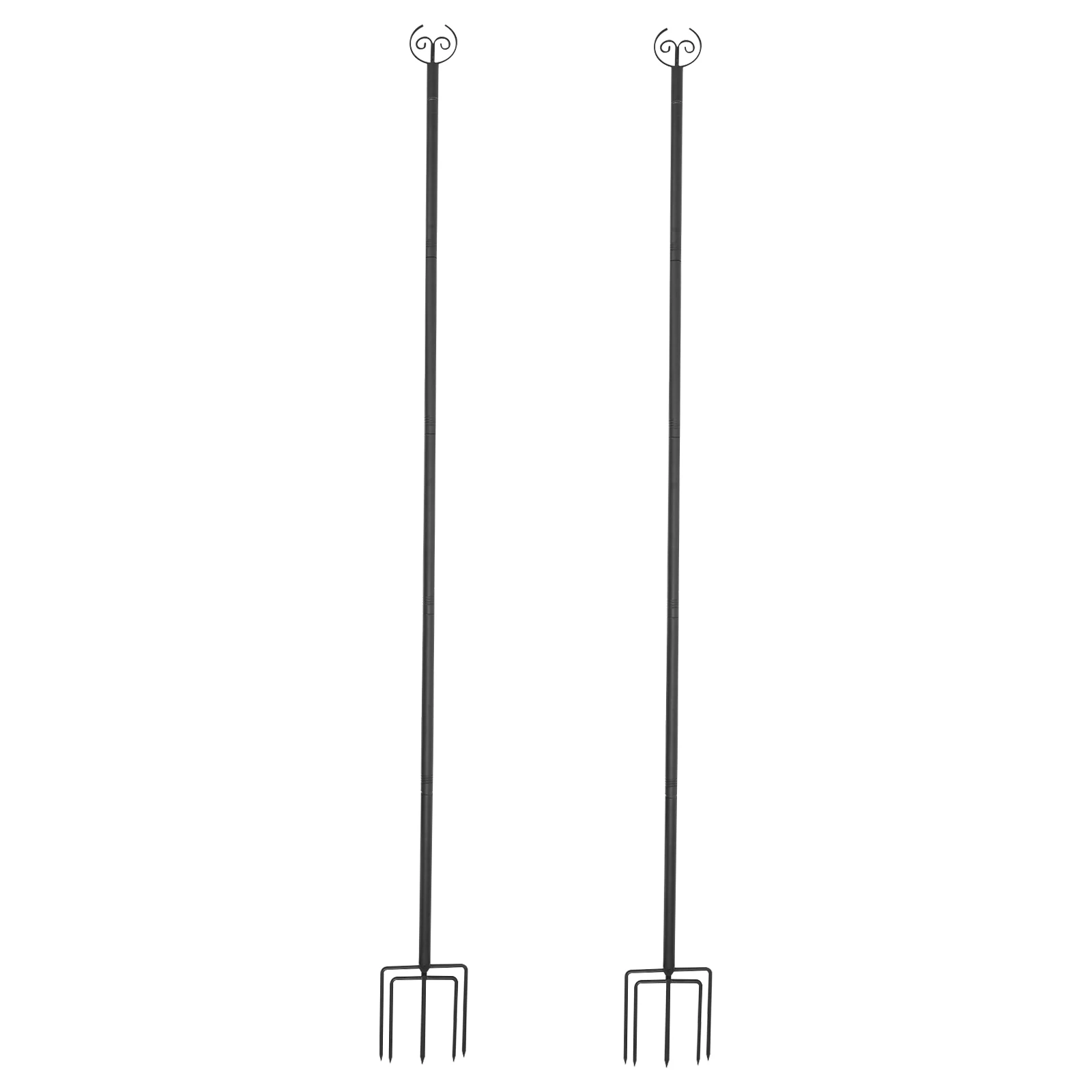 2 Stück 8,2ft/10ft Lichterkettenstange mit Gabel | Abnehmbarer Bodeneinsatz für Dekorative Lichterketten | Außenbeleuchtungshalterung – Detail 20