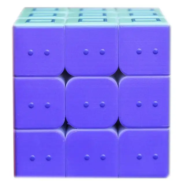 3x3x3 3D Blind Speed Cube Puzzle Relief Geometric Figure Magic Cube Puzzle Fingerprint Effect Games Educational IQ Item 3