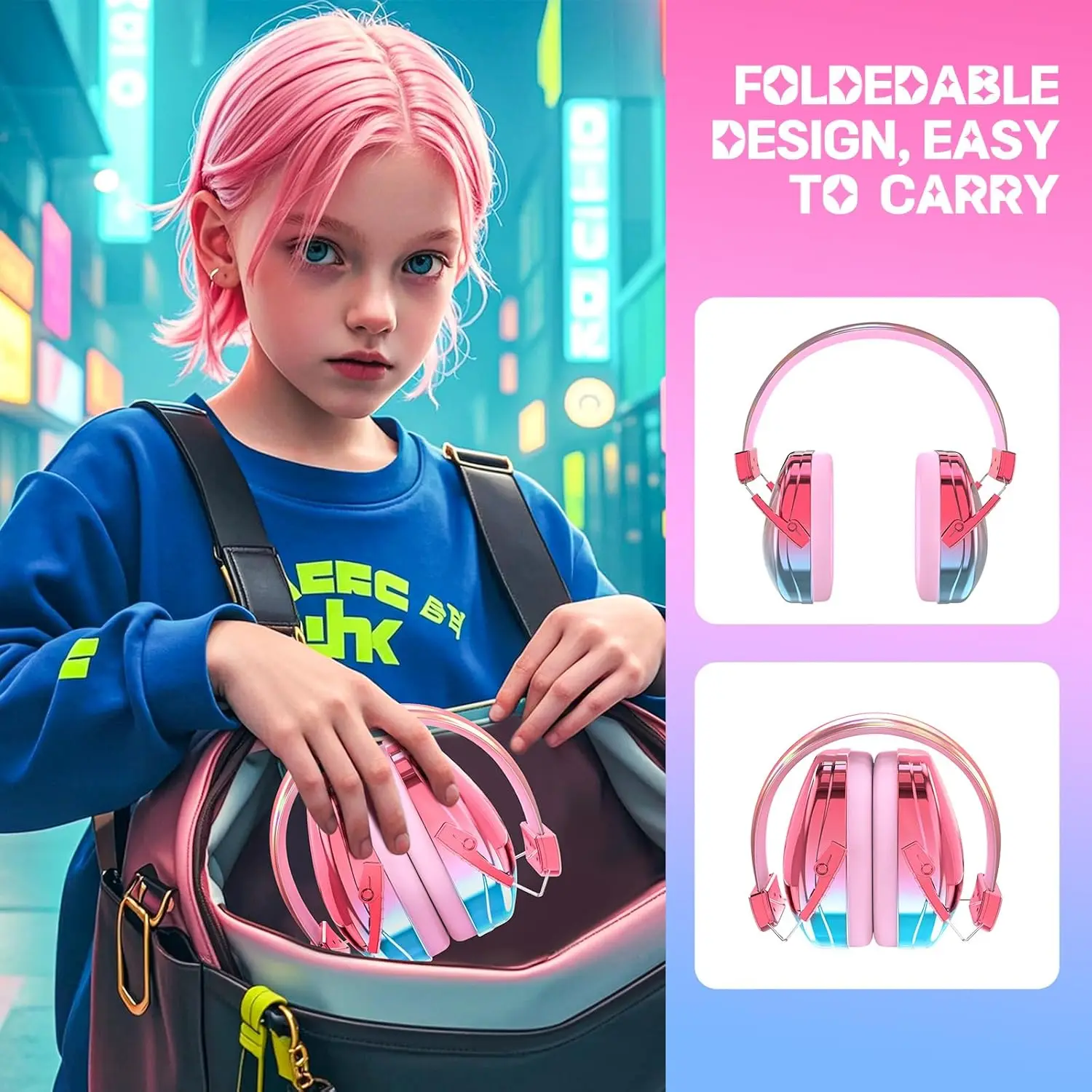Cool Kids Noise Reduction Ear Muffs - Premium Hearing Protection