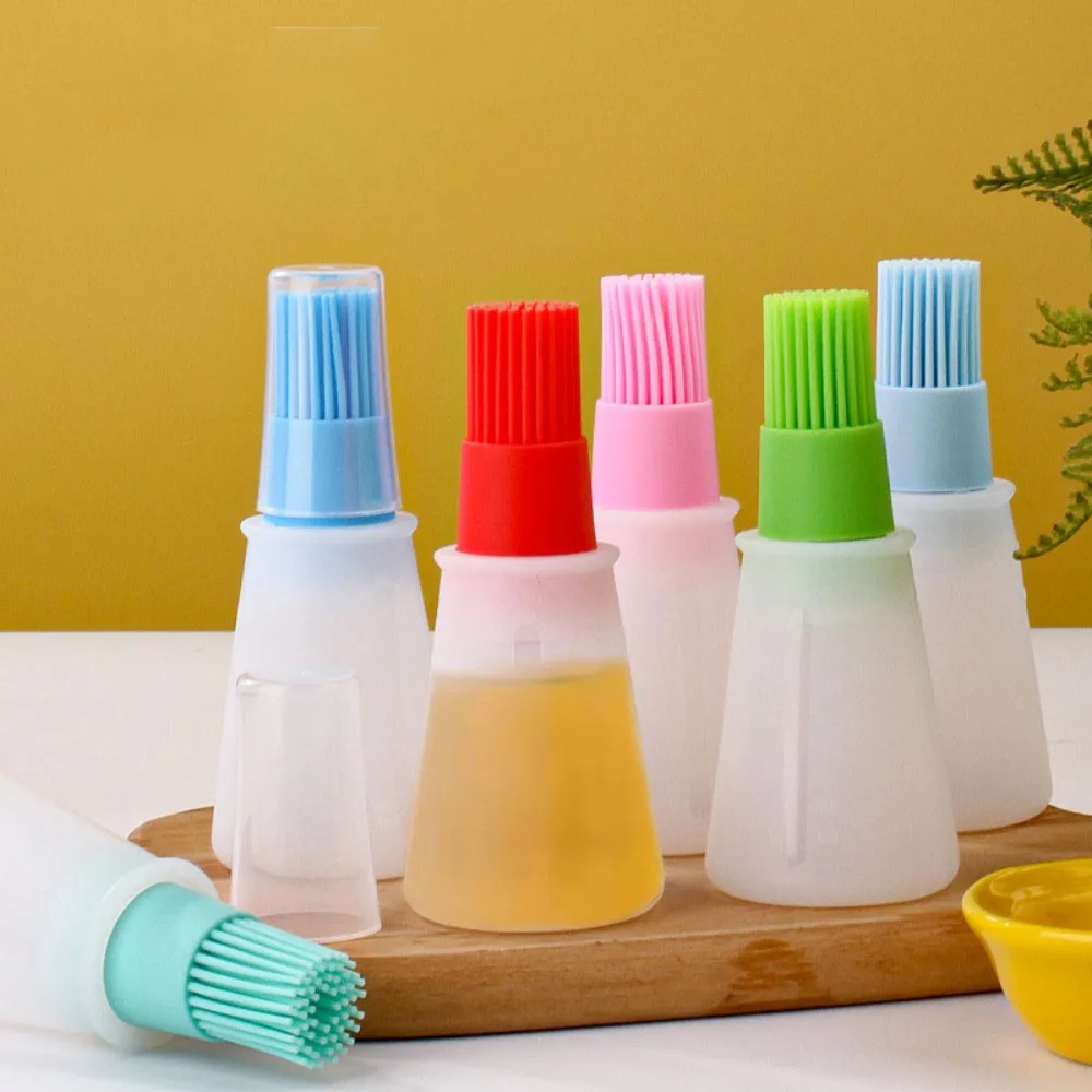 Silicone oil bottle outdoor barbecue oil bottle brush with graduated pot sauce brush barbecue artifact, baking sheet
