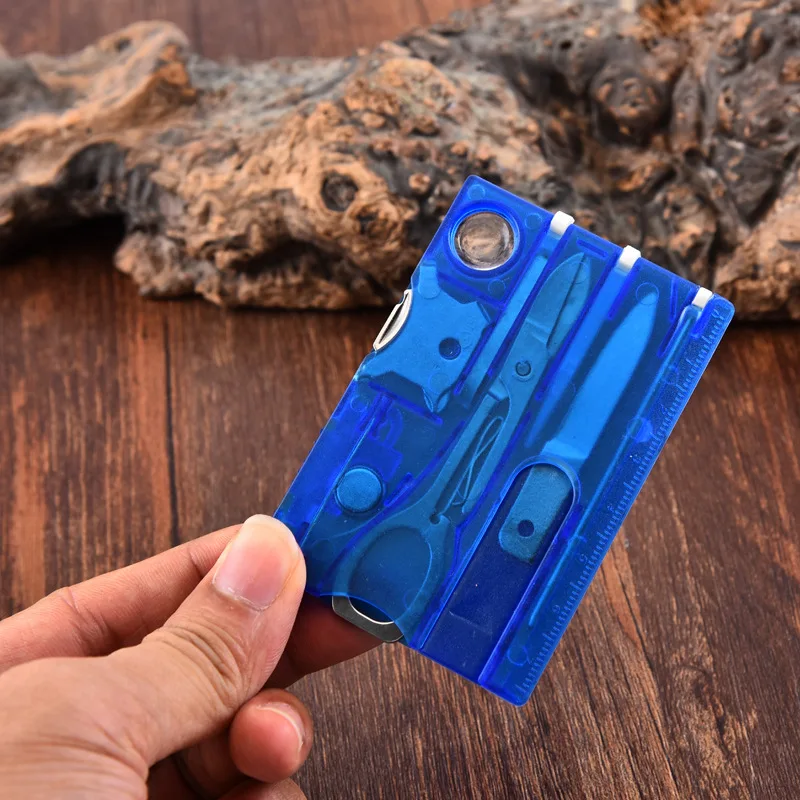 10 In 1 Pocket Credit Card Portable Multi Tools Outdoor Survival Camping Equipment 1 Box Portable Hiking Card Tools Gear keychain tool multi function tool tool card